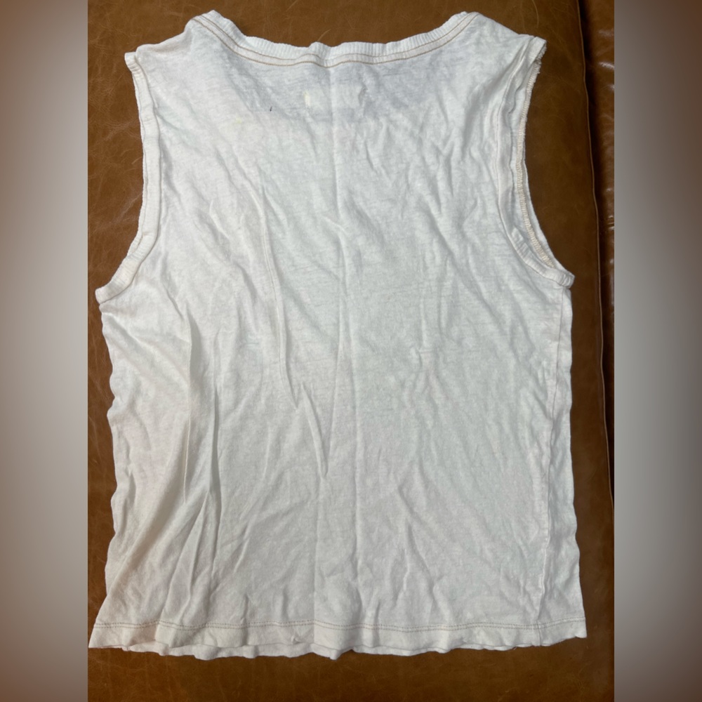 Imogene + Willie COTTON/LINEN MUSCLE TEE - NATURAL
